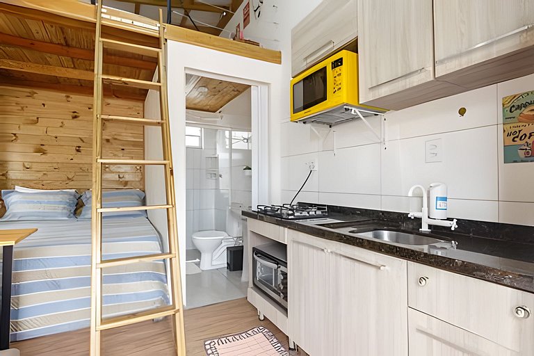 Casa 2 quartos, 6 pessos, perto da praia, ar condicionado, w