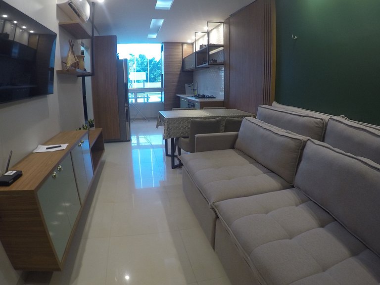 Flat Tapajós Alter com 2 quartos, cozinha e portaria 24 hora