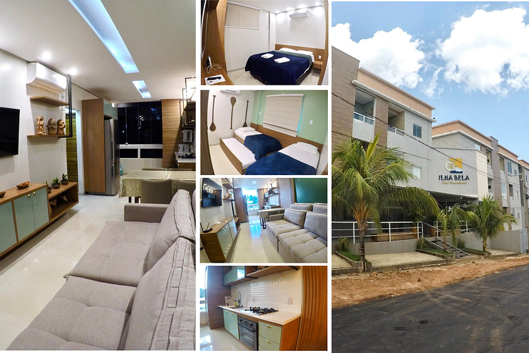 Flat Tapajós Alter com 2 quartos, cozinha e portaria 24 hora