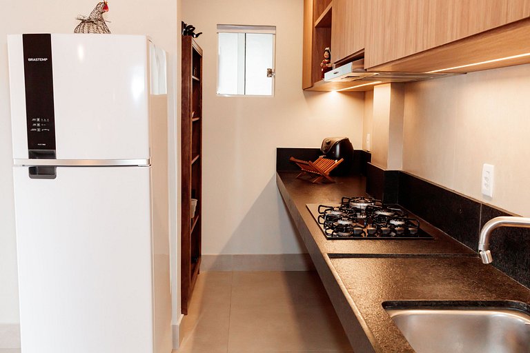 CasaMaris1 - Duplex: suíte, cozinha equipada, 2 banheiros, g